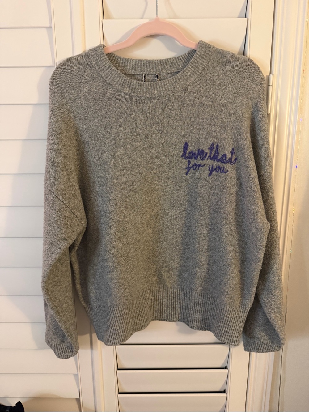 Grey sweater (brand unknown)